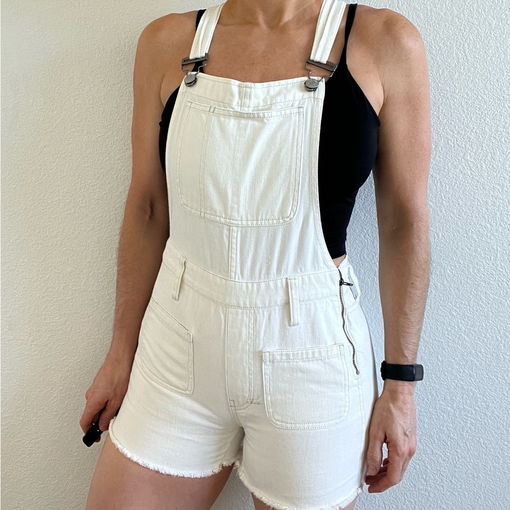 Madewell Women's Cream Denim Overalls